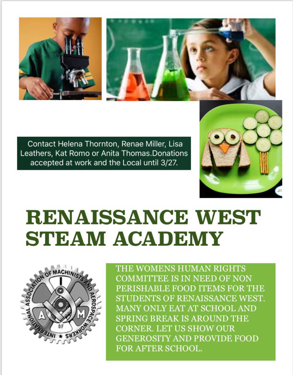 Donations for Renaissance West Steam Academy