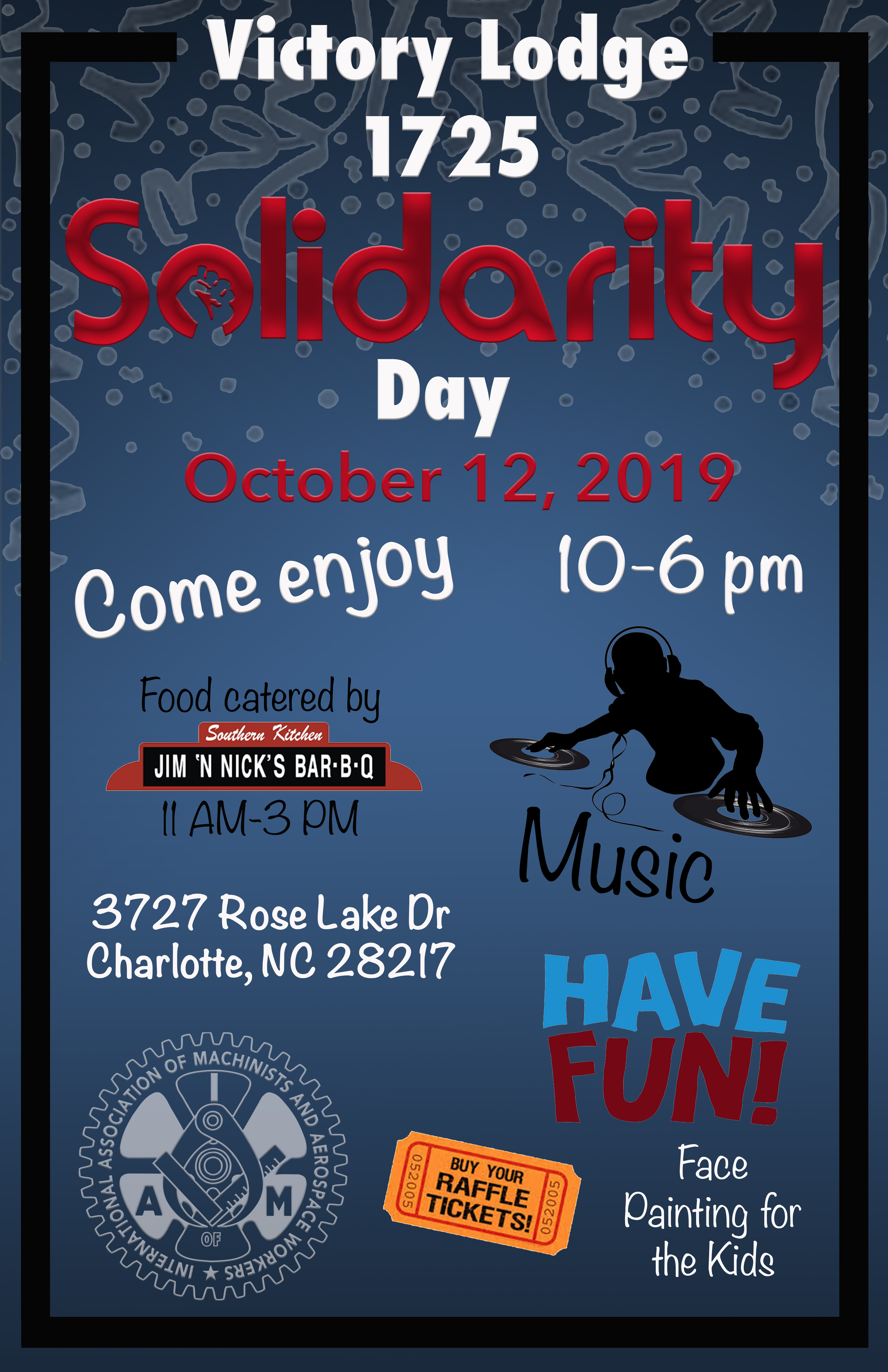 Reminder: Solidarity Day October 12 at the Local Lodge!