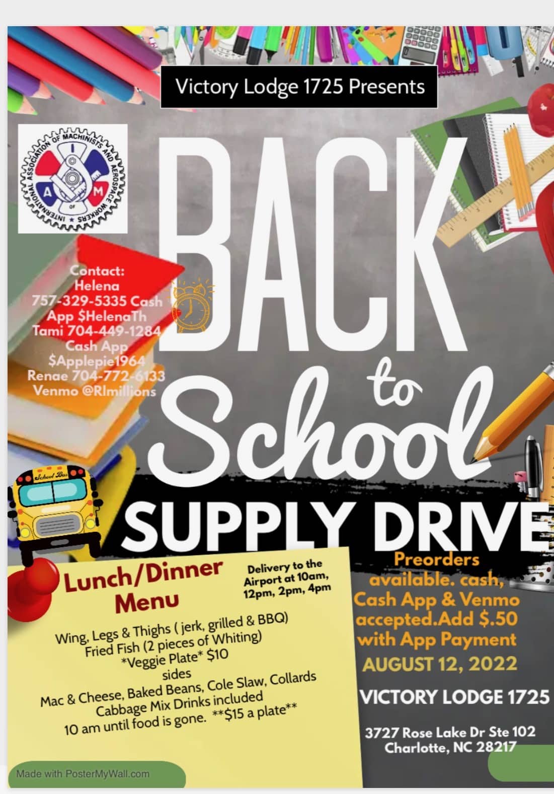 BACK TO SCHOOL SUPPLY DRIVE!!